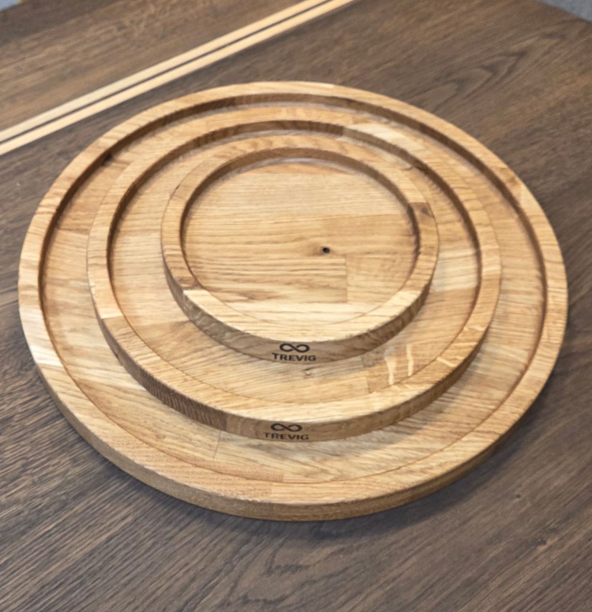 EIKEFAT 27MM TYKKELSE, SETT MED 20CM, 30CM OG 40CM