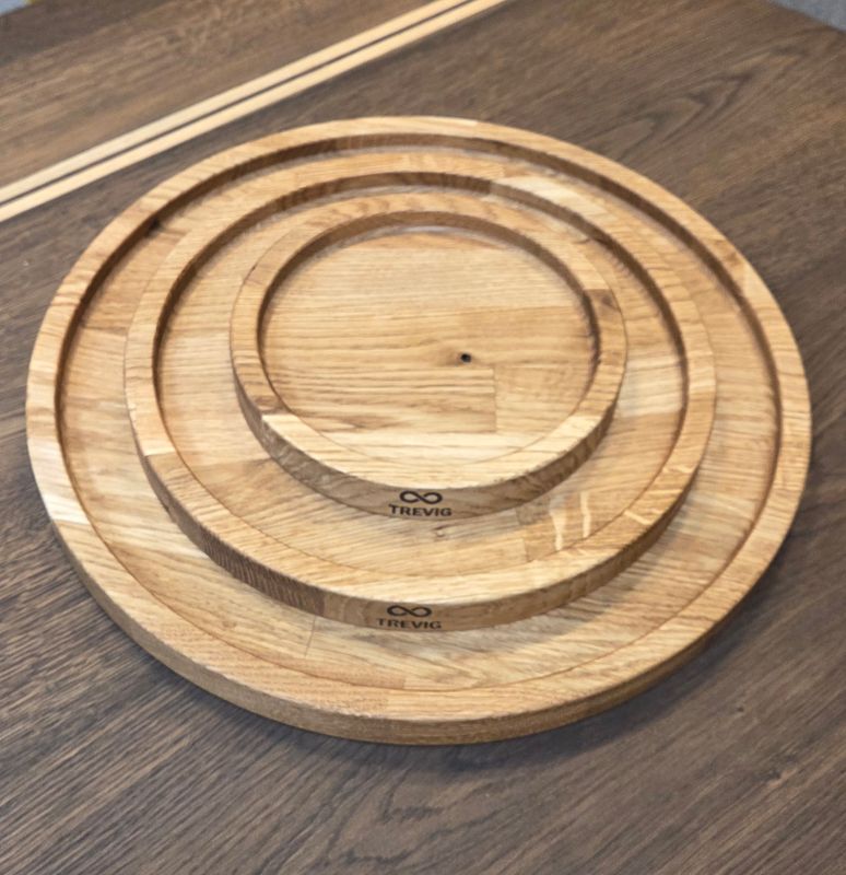EIKEFAT 27MM TYKKELSE, SETT MED 20CM, 30CM OG 40CM